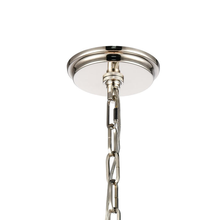 Atlas Lighting Marin 10.5'' Wide 1Lt Pendant, Polished Nickel/Brown