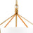 Atlas Lighting Marin 14'' Wide 1Lt Pendant, Satin Brass/White