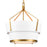 Atlas Lighting Marin 14'' Wide 1Lt Pendant, Satin Brass/White