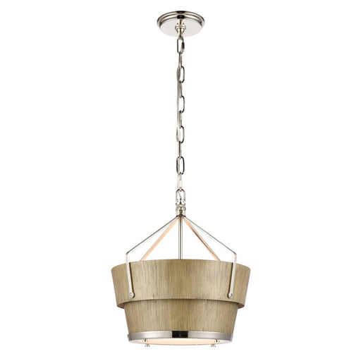 Atlas Lighting Marin 14'' Wide 1Lt Pendant, Corkwood/Brown