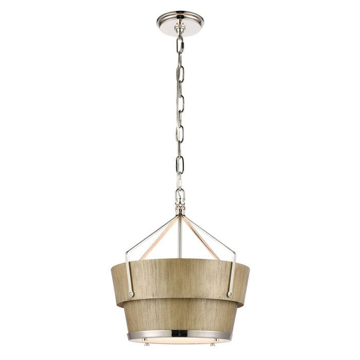 Atlas Lighting Marin 14'' Wide 1Lt Pendant, Corkwood/Brown