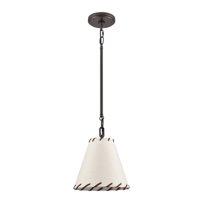 Atlas Lighting Marion 9''W 1Lt Pendant, Oil Rubbed Bronze/Natural
