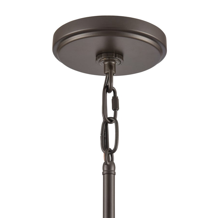 Atlas Lighting Marion 9''W 1Lt Pendant, Oil Rubbed Bronze/Natural
