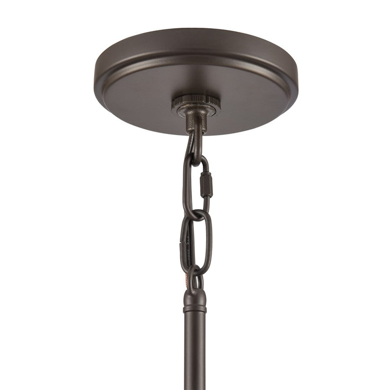 Atlas Lighting Marion 9in 1-Light Pendant | Transitional Oil Rubbed Bronze and Natural Parchment | Kitchen Island & Dining Room | Model CL11796-BZ