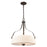 Atlas Lighting Market Square 18'' Wide 3Lt Pendant, Bronze/White