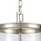 Atlas Lighting Mendoza 10.25'' Wide 3Lt Pendant, Nickel/Clear