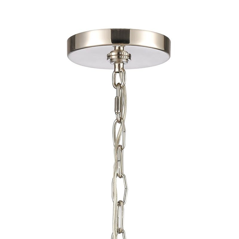 Atlas Lighting Mendoza 10in 3-Light Pendant | Traditional Polished Nickel and Clear Glass | Kitchen Island & Dining Room | Model CL11800-NK