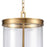 Atlas Lighting Mendoza 12.75'' Wide 4Lt Pendant, Brushed Gold/Clear