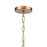 Atlas Lighting Mendoza 12.75'' Wide 4Lt Pendant, Brushed Gold/Clear
