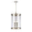 Atlas Lighting Mendoza 12.75'' Wide 4Lt Pendant, Nickel/Clear