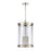 Atlas Lighting Mendoza 12.75'' Wide 4Lt Pendant, Nickel/Clear