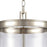 Atlas Lighting Mendoza 12.75'' Wide 4Lt Pendant, Nickel/Clear
