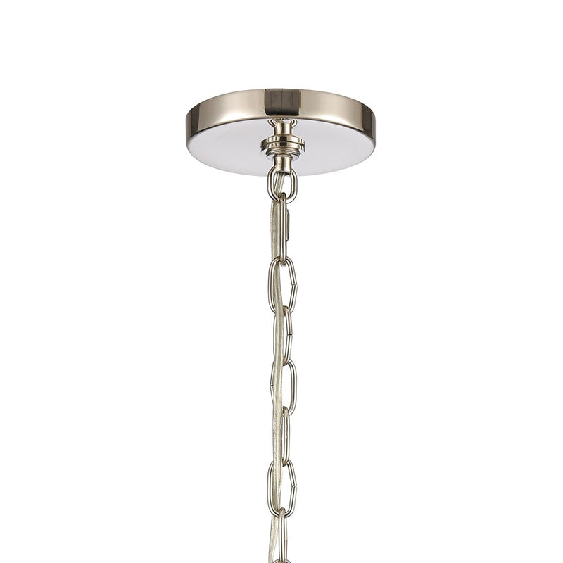 Atlas Lighting Mendoza 12in 4-Light Pendant | Traditional Polished Nickel and Clear Glass | Kitchen Island & Dining Room | Model CL11801-NK