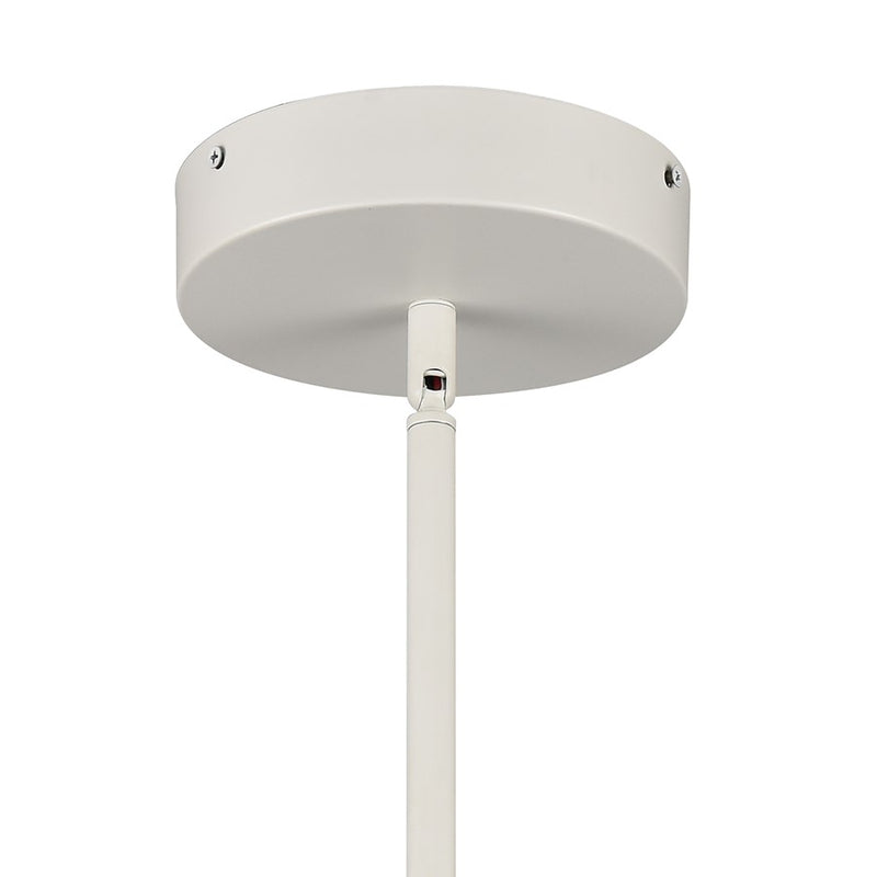 Atlas Lighting Nancy 14in 1-Light Integrated LED Pendant | Modern Matte White Metal and White Glass | Kitchen Island & Dining Room | Model CL11804-WH