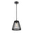 Atlas Lighting Open Louvers 10''W 1Lt Pendant, Matte Black/Clear