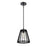 Atlas Lighting Open Louvers 10''W 1Lt Pendant, Matte Black/Clear