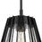 Atlas Lighting Open Louvers 10''W 1Lt Pendant, Matte Black/Clear