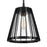 Atlas Lighting Open Louvers 10''W 1Lt Pendant, Matte Black/Clear
