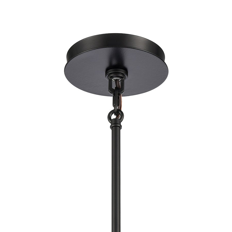 Atlas Lighting Open Louvers 10''W 1Lt Pendant, Matte Black/Clear