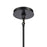 Atlas Lighting Open Louvers 10''W 1Lt Pendant, Matte Black/Clear