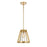 Atlas Lighting Open Louvers 10'' Wide 1Lt Pendant, Gold/Clear