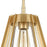 Atlas Lighting Open Louvers 10'' Wide 1Lt Pendant, Gold/Clear