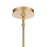 Atlas Lighting Open Louvers 10'' Wide 1Lt Pendant, Gold/Clear