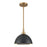 Atlas Lighting Pelham 10''W 2Lt Pendant, Satin Brass/Matte Black