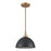 Atlas Lighting Pelham 10''W 2Lt Pendant, Satin Brass/Matte Black