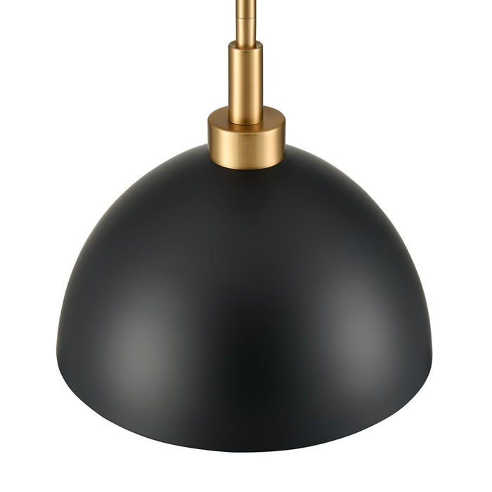 Atlas Lighting Pelham 10''W 2Lt Pendant, Satin Brass/Matte Black