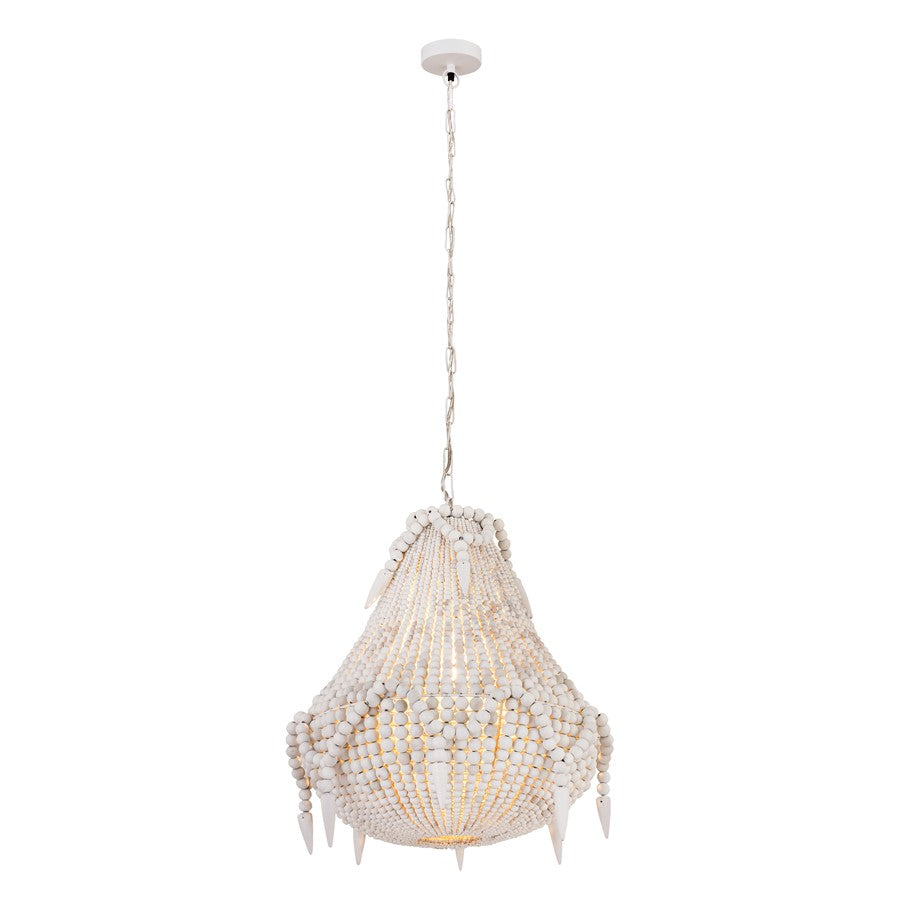 Atlas Lighting Phoebe Grove 18'' Wide 1Lt Pendant, White