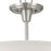 Atlas Lighting Pittman 15'' Wide 2Lt Pendant, Brushed Nickel/White