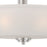 Atlas Lighting Pittman 18'' Wide 3Lt Pendant, Brushed Nickel/White