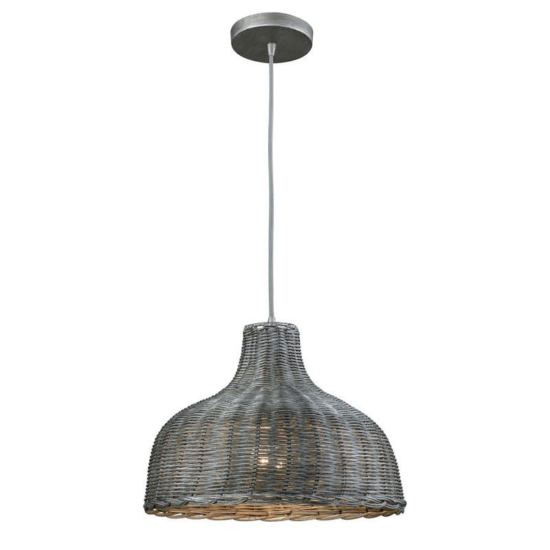 Atlas Lighting Pleasant Fields 14'' Wide 1Lt Pendant, Gray/Gray