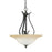 Atlas Lighting Prestige 18'' Wide 3Lt Pendant, Sable Bronze/Amber