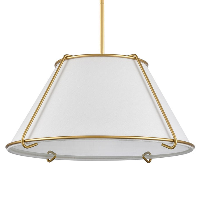 Atlas Lighting Regalia 18'' Wide 1Lt Pendant, Natural Brass/White