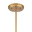 Atlas Lighting Regalia 18'' Wide 1Lt Pendant, Natural Brass/White