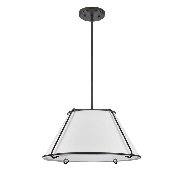 Atlas Lighting Regalia 18''W 1Lt Pendant, Oil Rubbed Bronze/White