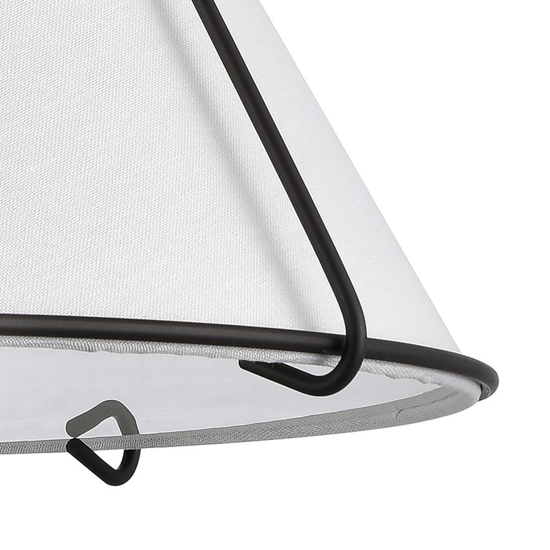Atlas Lighting Regalia 18in 1-Light Pendant | Transitional Oil Rubbed Bronze and White Linen Fabric Shade | Kitchen Island | Model CL11817-BZ