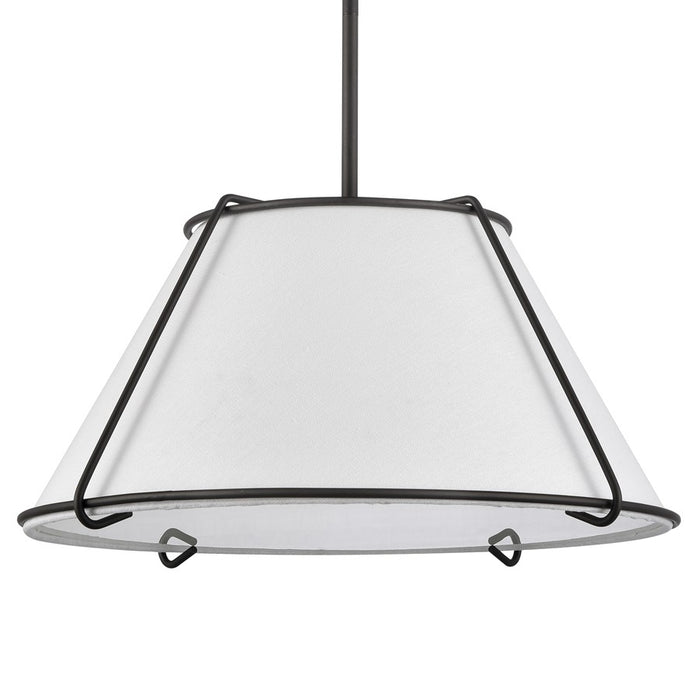 Atlas Lighting Regalia 18''W 1Lt Pendant, Oil Rubbed Bronze/White
