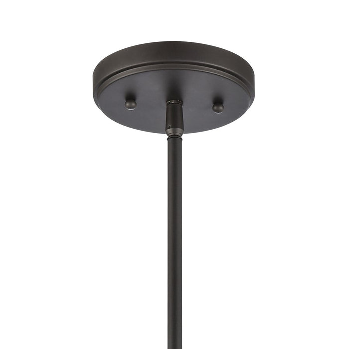 Atlas Lighting Regalia 18''W 1Lt Pendant, Oil Rubbed Bronze/White