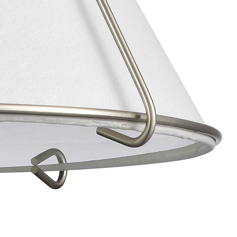 Atlas Lighting Regalia 18'' Wide 1Lt Pendant, Satin Nickel/White