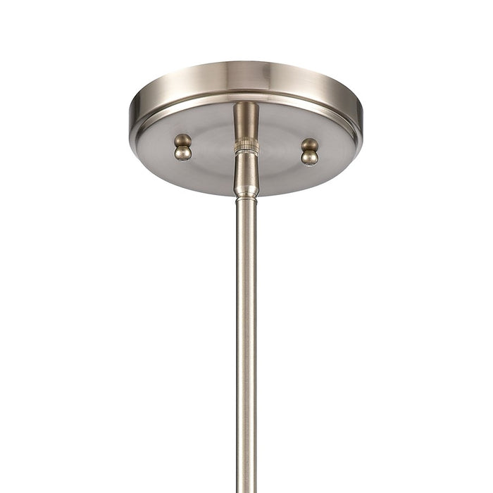 Atlas Lighting Regalia 18'' Wide 1Lt Pendant, Satin Nickel/White
