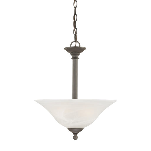 Atlas Lighting Riva 16'' Wide 3Lt Pendant, Painted Bronze/White
