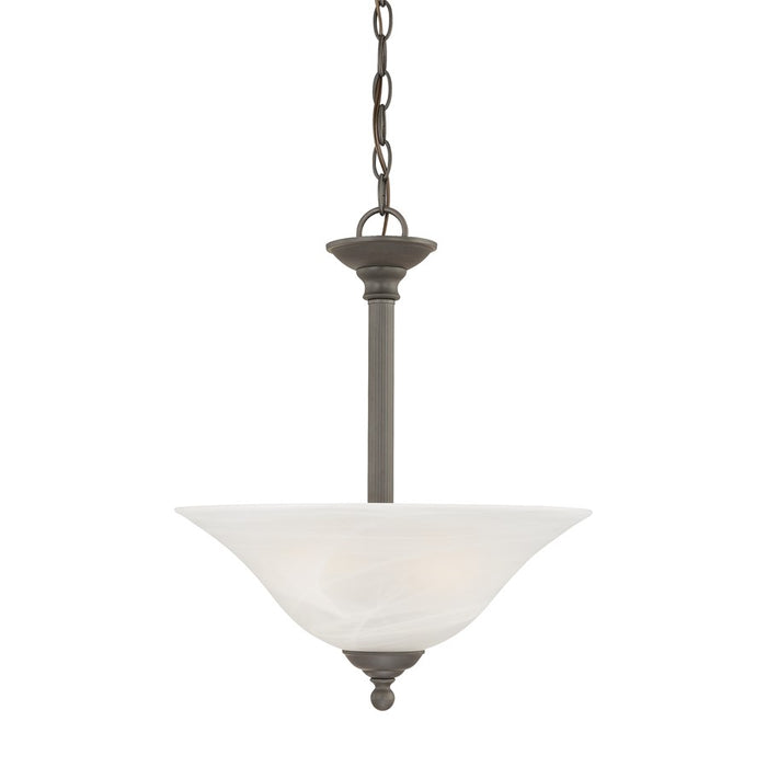 Atlas Lighting Riva 16'' Wide 3Lt Pendant, Painted Bronze/White