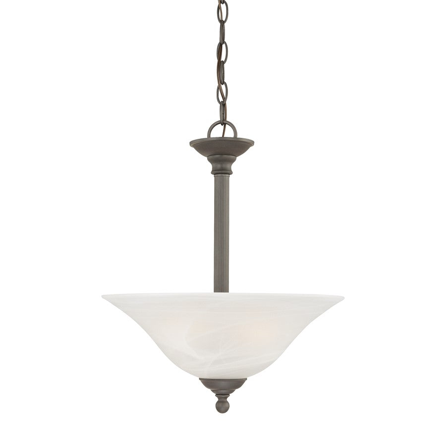 Atlas Lighting Riva 16'' Wide 3Lt Pendant, Painted Bronze/White