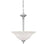 Atlas Lighting Riva 16'' Wide 3Lt Pendant, Brushed Nickel/White