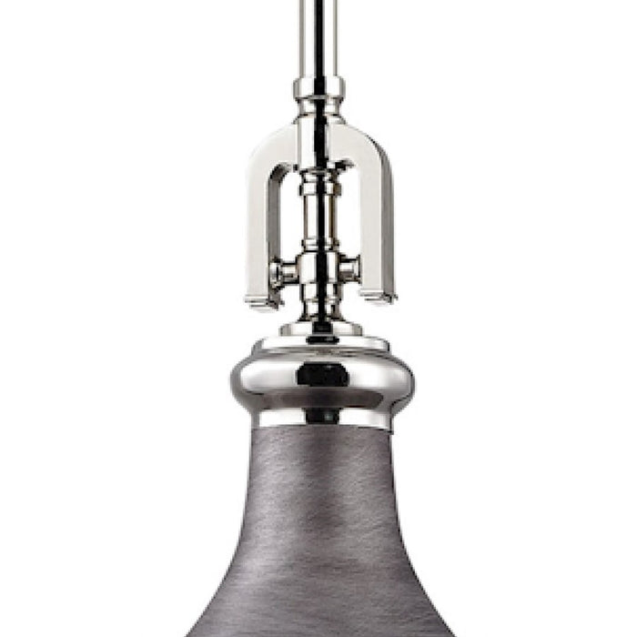 Atlas Lighting Rutherford 15'' Wide 1Lt Pendant, Zinc/Nickel