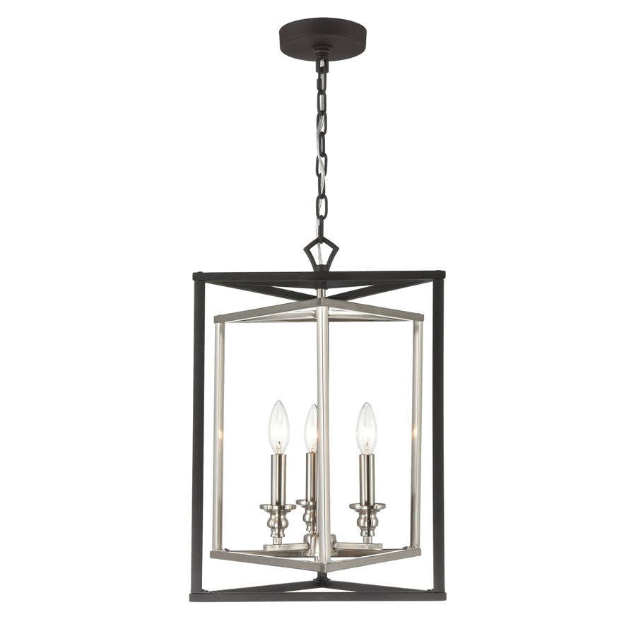 Atlas Lighting Salinger 16'' Wide 3Lt Pendant, Charcoal