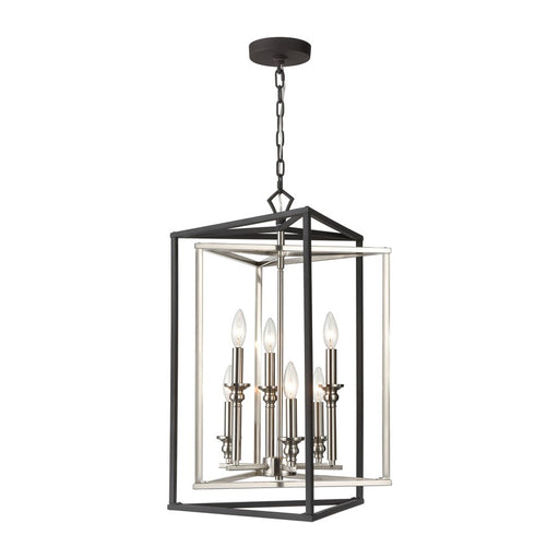 Atlas Lighting Salinger 19'' Wide 6Lt Pendant, Charcoal